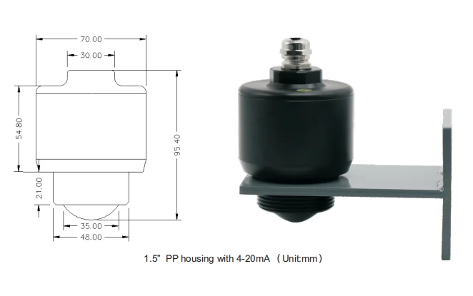 65m Range High Frequency Radar Level Transmitter Wave Radar Solid Level Sensor Guided Radar Signal Level Meter