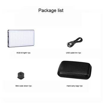 NiceFoto Rechargeable TC158RGBW 10W Built-in Battery RGB Phone Camera Conference LED Video Fill Light for Laptop product image