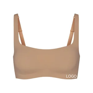 Seamless Push up square Neck Back Buckles Padded Bra Imported Bra for Women Size 40 Soft Skin Friendly Bras for Elderly Women