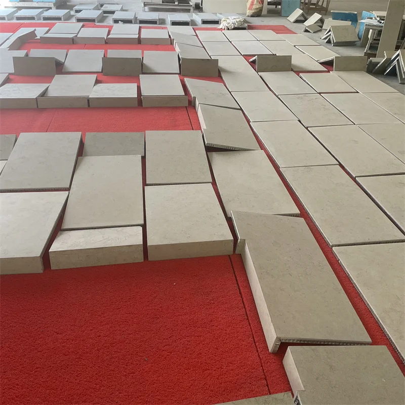 product modern natural stone beige marble cut to size marble aluminum honeycomb composite panel-2
