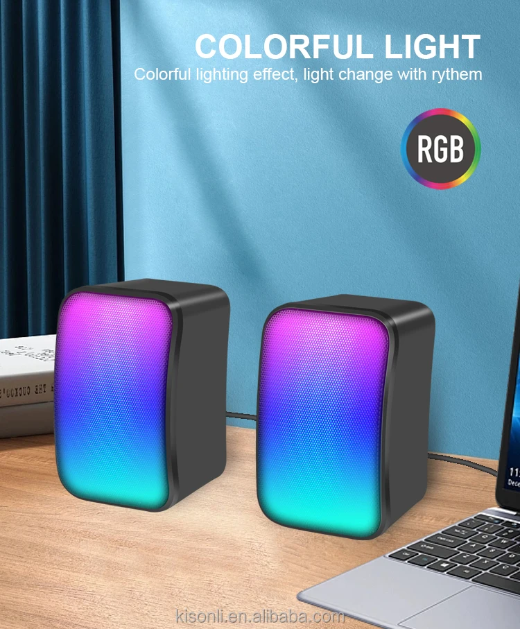 Kisonli X17 Usb 2.0 Speaker Portable with Light