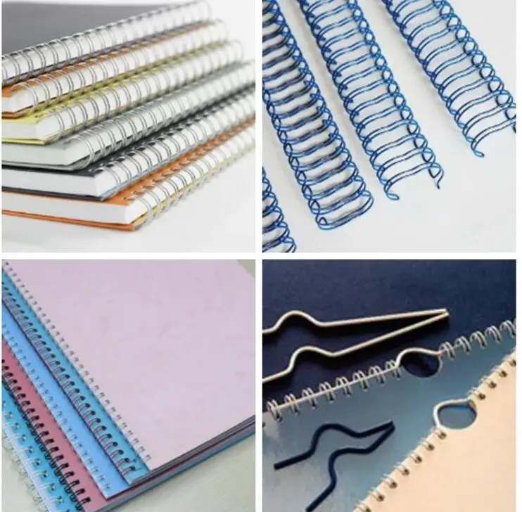 High-Speed Double Loop Notebook Wire Making Machine Spiral Spring Two Ring Wire Closing Book Binding Electricity Powered