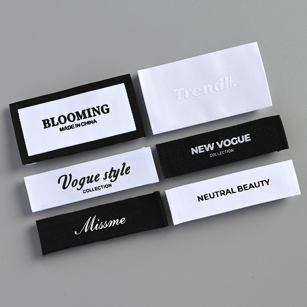 Custom Clothing Woven Necklables,Custom Woven Label Clothing Cotton ...