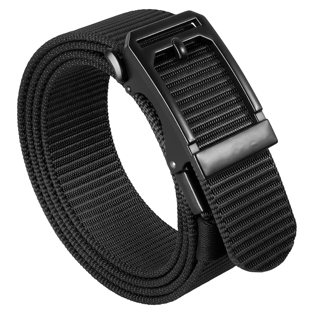 Training Durable Adjustable Men's Ratchet Nylon Web Work Belt with Automatic Slide Buckle Tactical Belt