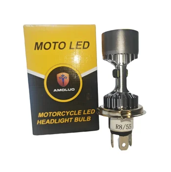 Super Bright H4 R8 55W30*56MM DC9-36V Motorcycle LED Headlight Far and Near Light Bulb Conversion R8 Electric Car LED Headlight