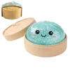 Gold powder and cyan big steamed bun