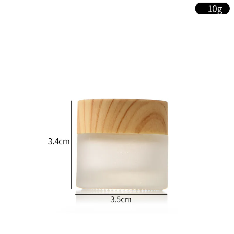 Scrub Cream Bottle Cover Face Cream Bottle Cosmetics Glass Bottle Travel Separate Bottling Set 5g 10g 15g 20g 30g 50g 60g Bamboo