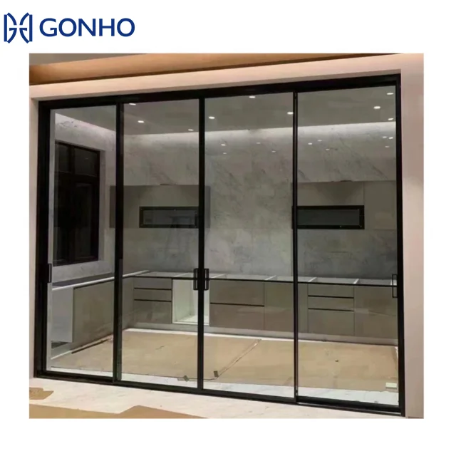 GONHO Factory Direct Sales Customizable Telescopic Top Hanging Aluminium Sliding Door for Balcony