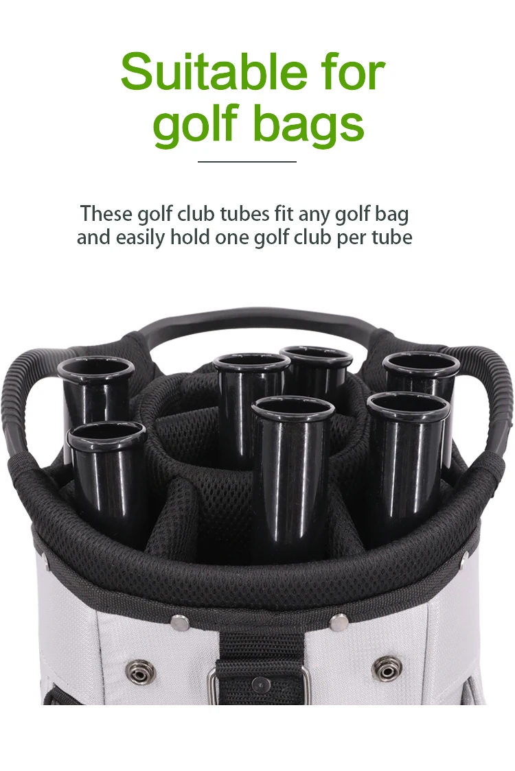 Black Plastic Golf Club Protector Golf Cart Bag Dividers Golf Bag Tubes