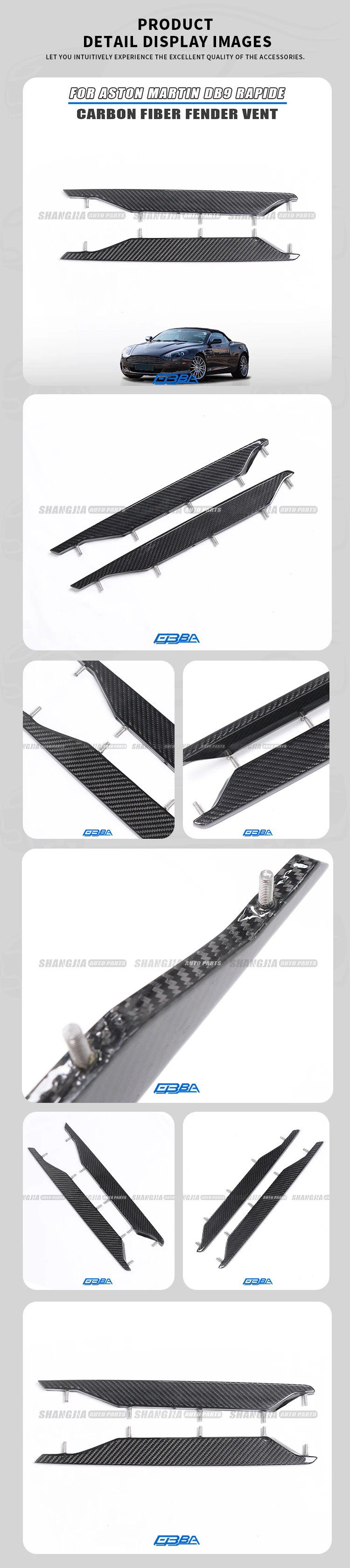 Good Price Fender Vents Carbon Fiber Car Air Fender Vent For Aston Martin DB9 Rapide 4G43-280B63-AH details