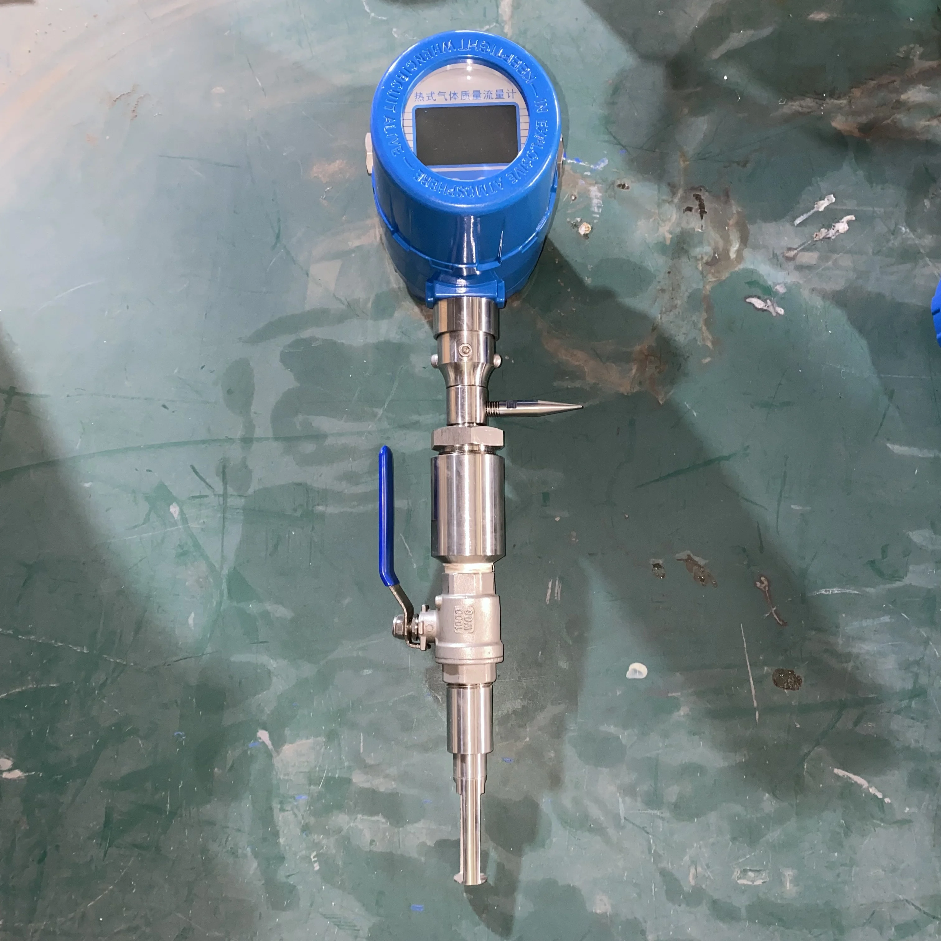 Insertion Type Digital Air Flowmeter Medidor De Flujo Dn200 Dn300 N2 CO2 O2 Steam Thermal Gas Mass Flow Meter With Pulse Output