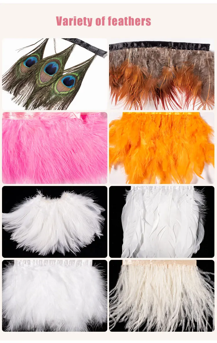 Ie Dress Feather Trimming Plumas Feathered Lace Trim Pyjamas Ostrich