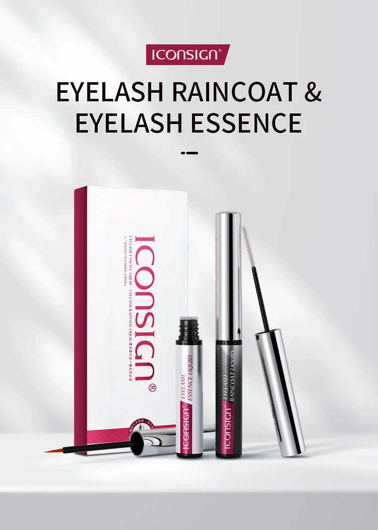 Private Label Liquid Clear Eyelashes Serum Growing And Lash Coating 2 In 1 Kit For Eyelash