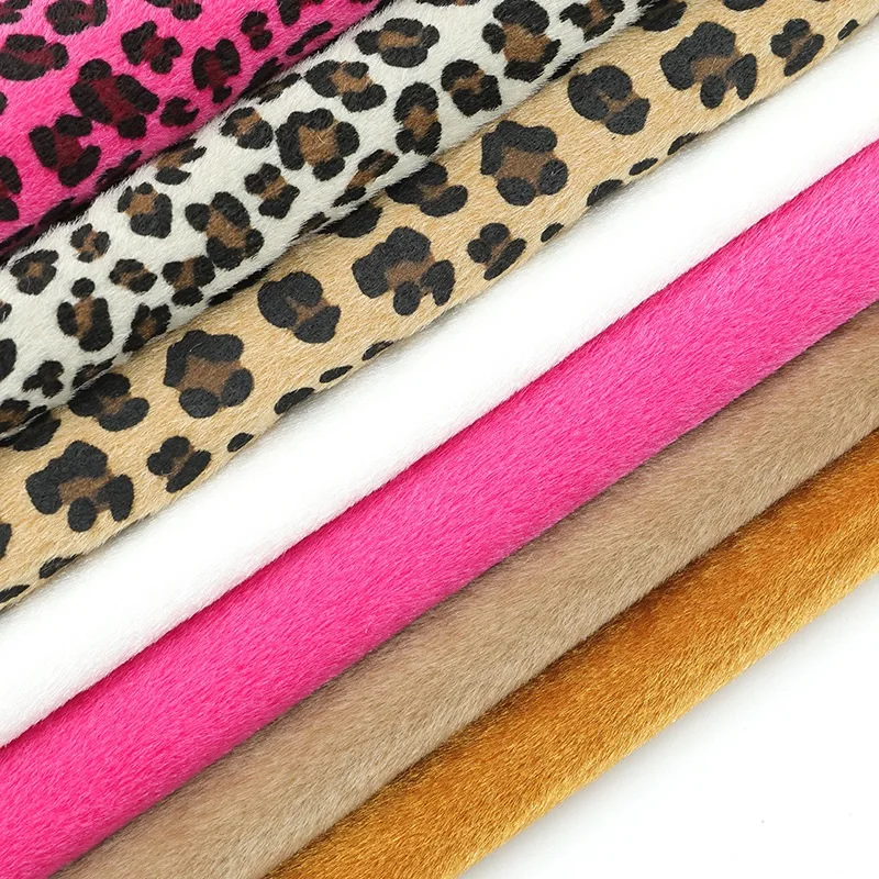 Direct Sales Multicolor Flocking, Imitation Faux Fake Horse Fur 220G Super Soft Fabric Short Hair Faux Fur Fabric