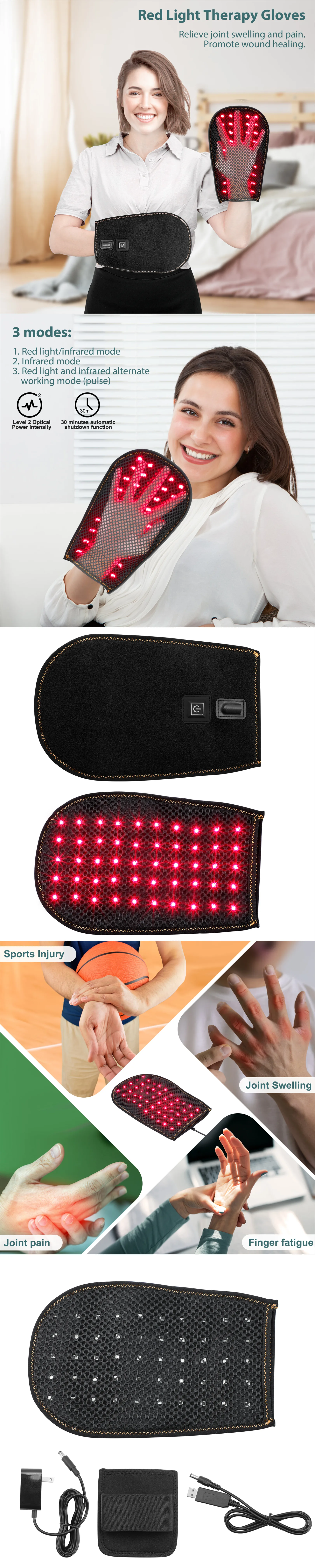 Meetu Hand Red Light Therapy Photodynamic Nir Near Infrared Red Light