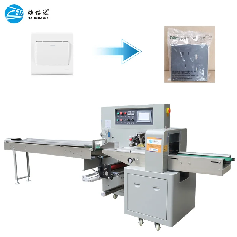 Automatic Electric Switch Socket Capacitor Pillow Packaging Machinery Plastic Pouch Filling Sealing Labeling Laminating Bearing
