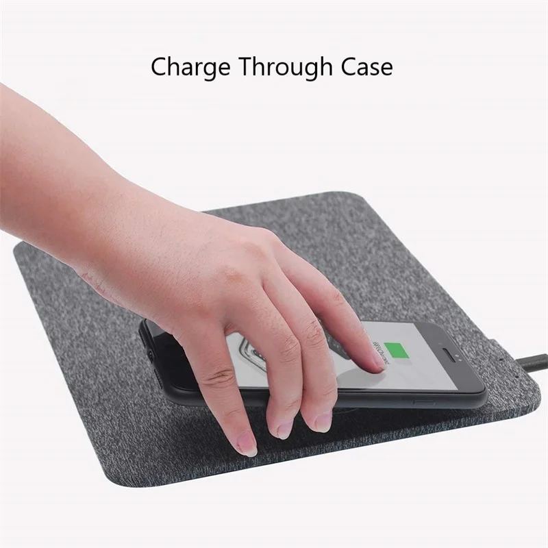 Fast Wireless Charging Mouse Pad 15w Large Wireless Charger Gaming Mouse Mat
