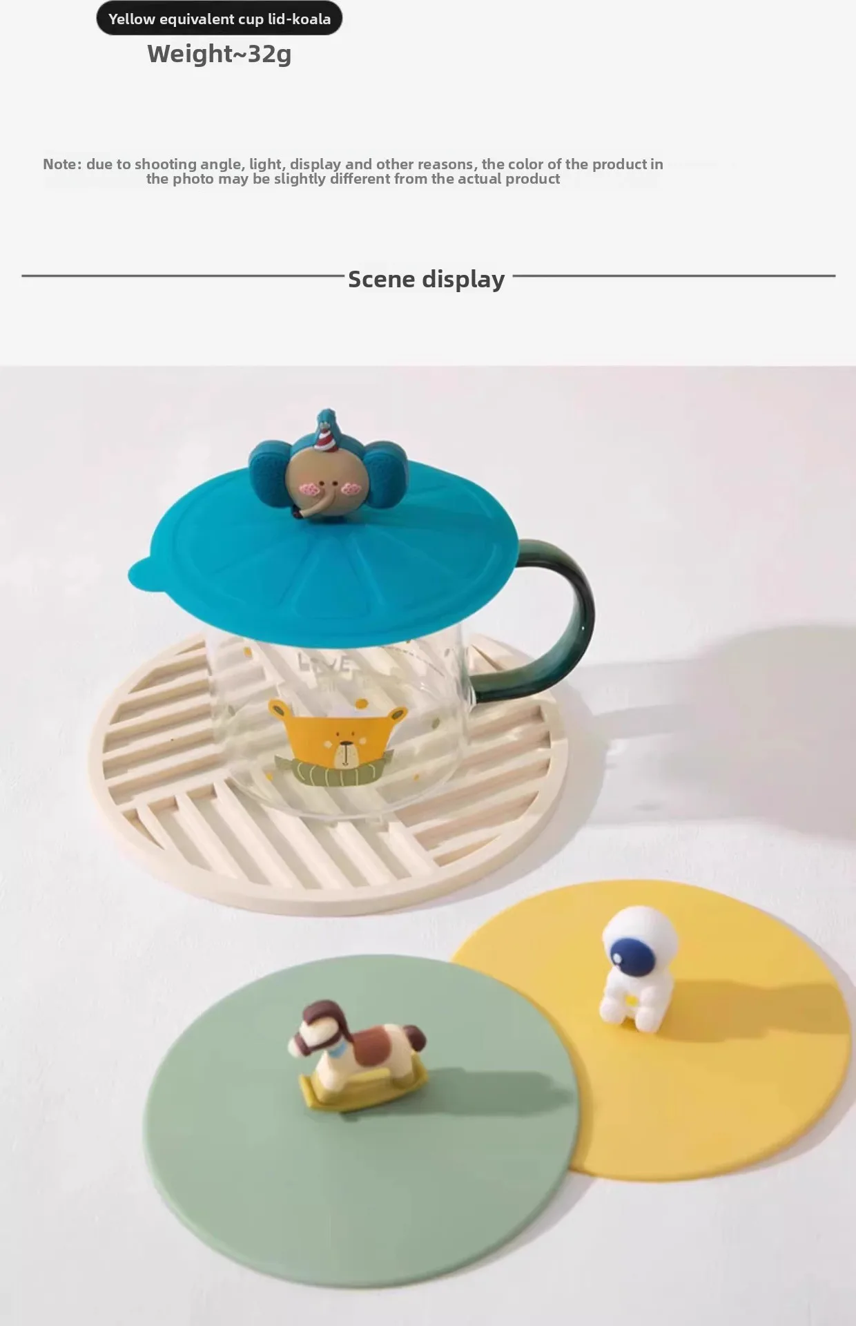 High Temperature Resistant Food Grade Silicone Universal Tea Cup Cover Dustproof and Water Resistant Mug Cover Accessories supplier