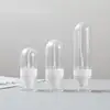 Transparent bottle+White Cap