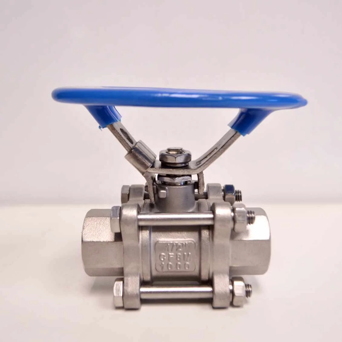 SS304 SS316L Stainless Steel Oval Two-Piece Three-Piece Ball Valve Round Handle Valves Ball