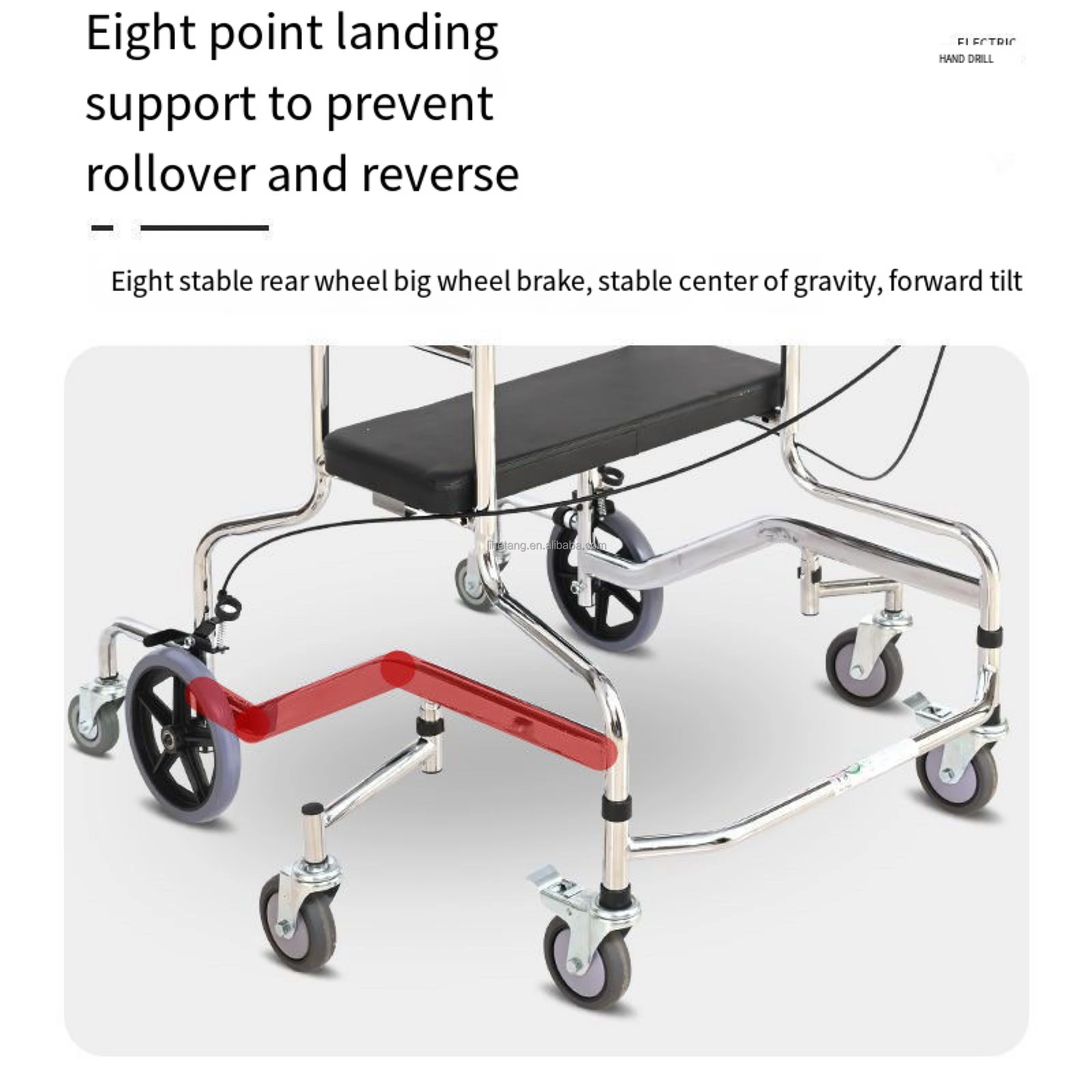 Rehabilitation Assistive Walking Aids For Elderly Anti Roll Over For
