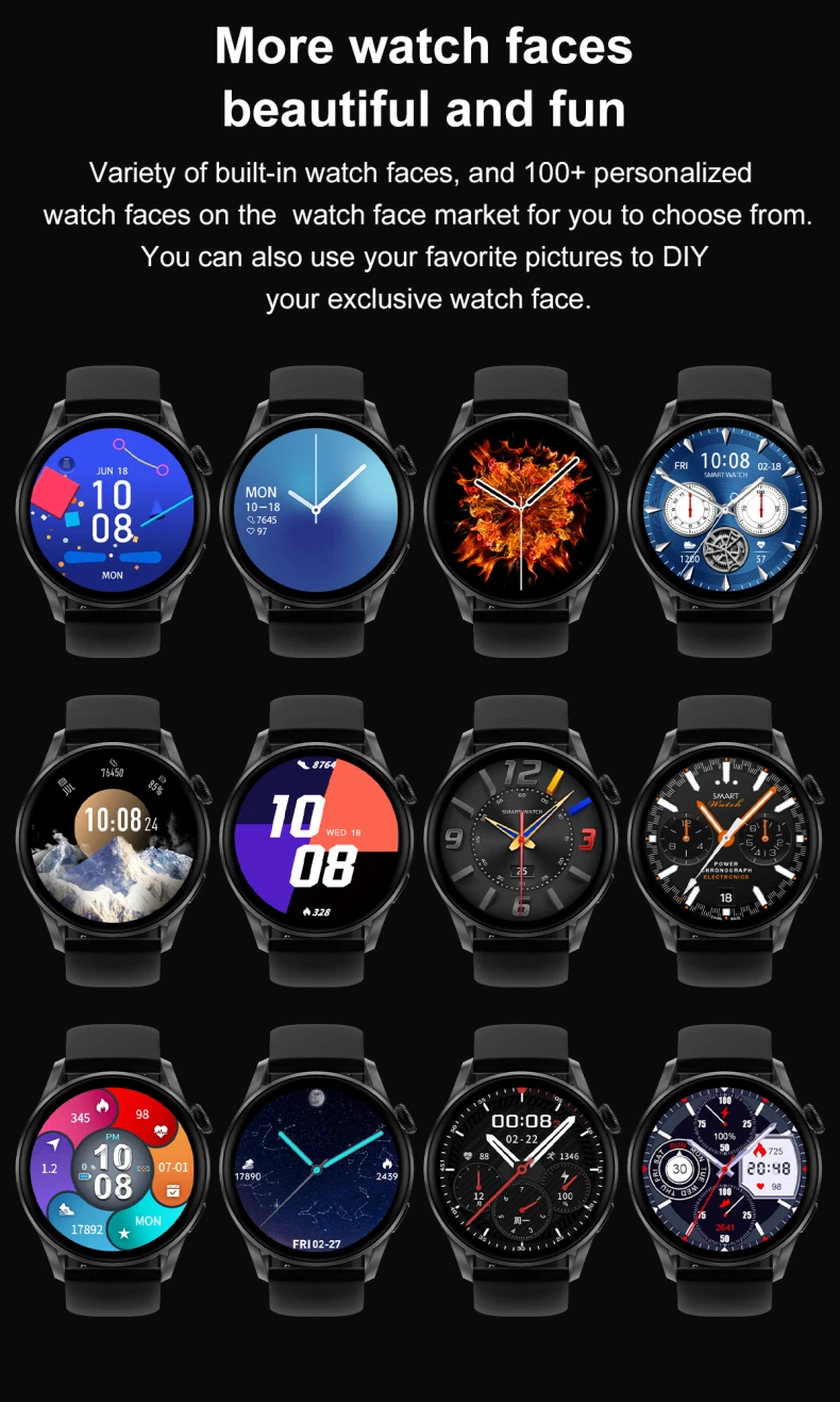 Round Rotating Crown Smart Watch BT Call Watches 3 Fitness Watch Heart Rate ECG Wristband Sport Smartwatch DT3 (8).jpg