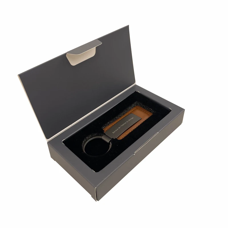 Custom Small Cardboard Paper Key Chain Gift Box Keychain Packing