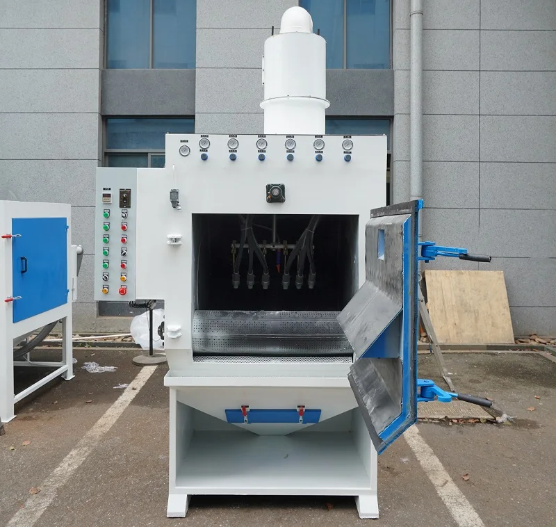 Rubber Belt Tumble Blasting Machine Automatic Sandblasting Cabinet