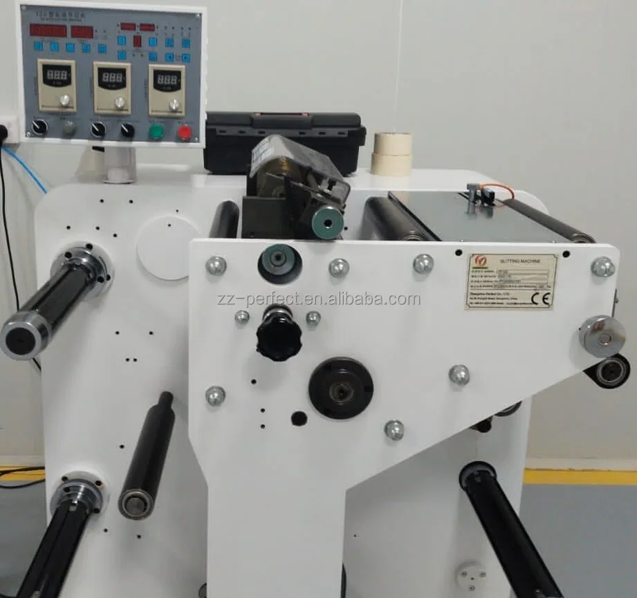 Small Adhesive Blank Label Stickers Rotary Die Cutting Slitting Machine