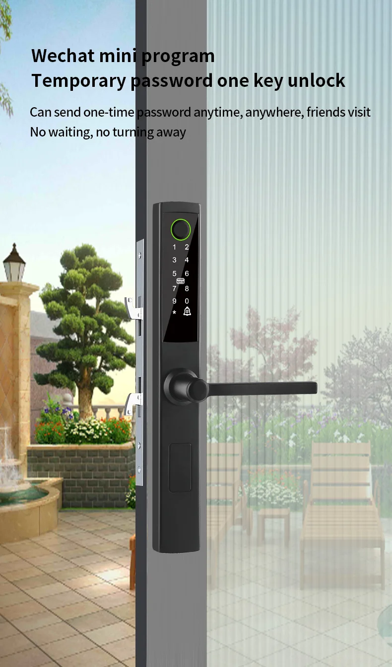 Glomarket Broken Bridge Smart Lock High-end Intelligence Zinc Alloy Tuya Wifi Fingerprint Waterproof Door Lock