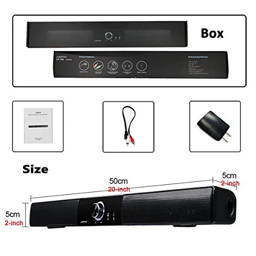 Best 500mm Small Wireless Soundbar with RGB LED Lighting Stock Speaker for TV Computer Mobile Phone