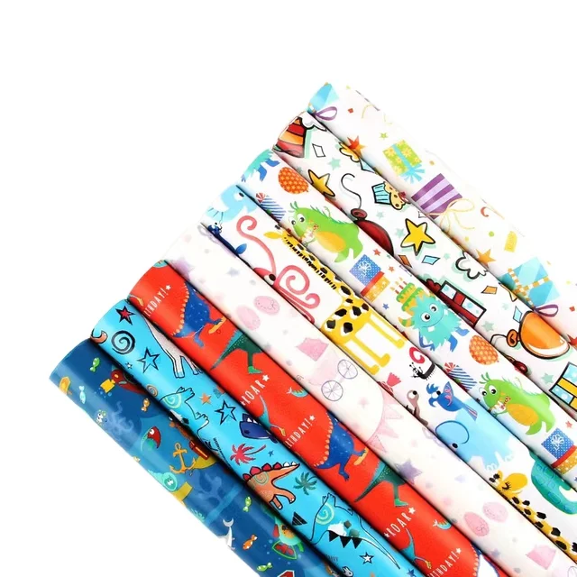 Customisable DIY Cartoon Gift Wrapping Paper for Children's Birthday Gifts Packaging Paper