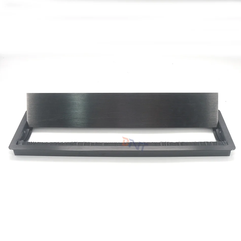 Conference Table Flip Cover Cable Cubby Aluminum Alloy Grommet Box Cable Cover Box Management With Brush