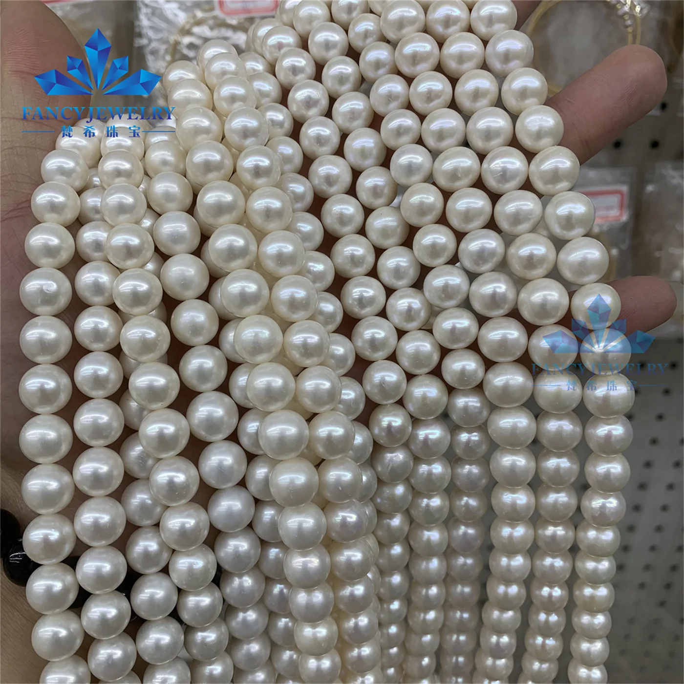Shop Our 10mm White Cultured Natural Freshwater Pearl Strand