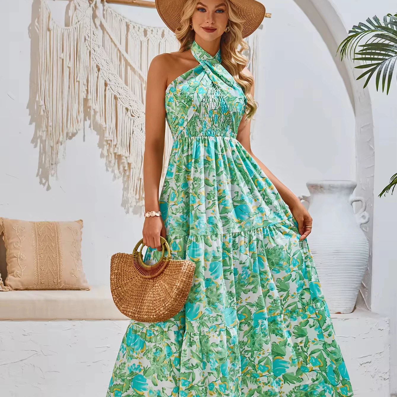 D M personalizado verano Mujer vestido Casual elegante señoras