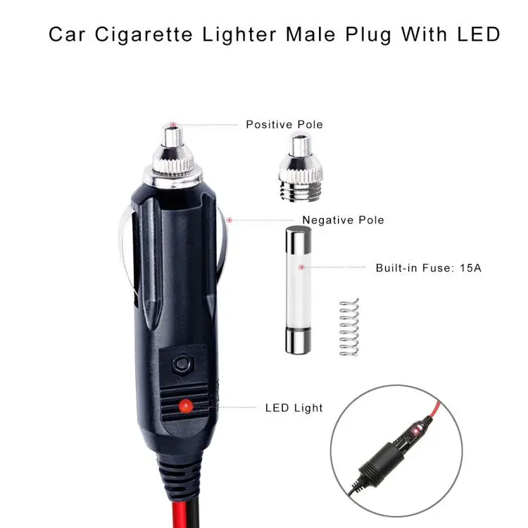cigarette lighter car jack Bakelite Cigarette Lighter Socket Car 12v Jack Adapter Battery Powered  Lighters Electric Car Cigar Charger Dc Power Cable