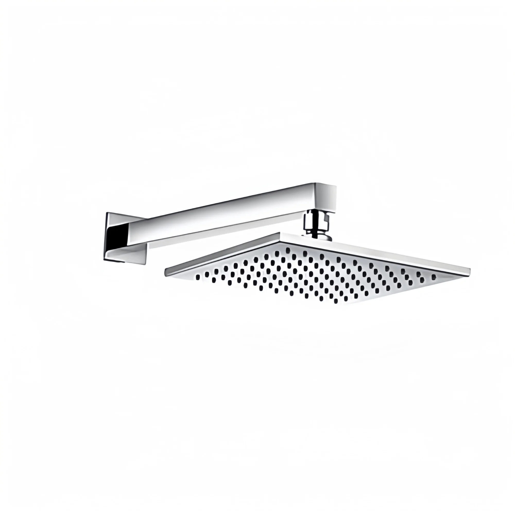 Square Brass Rain Shower With Wall Arm