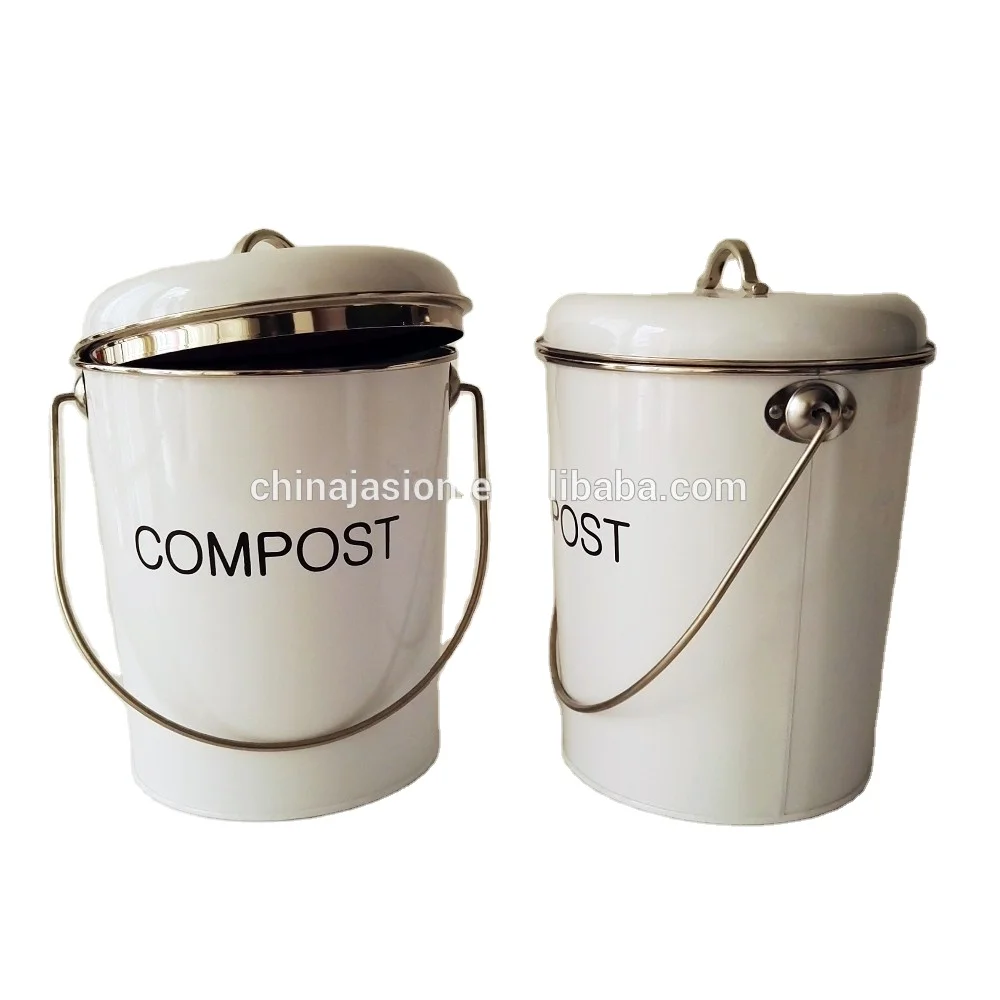 The Caddy Company Cesta de Metal para compostaje de Cocina para Reciclaje de residuos de Alimentos 