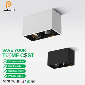 Commercial Indoor Lighting Surface Mounted 20W MR16/GU10 LED Focus Light Dimmable 2700K-5700K Aluminum Spotlight for Living Room