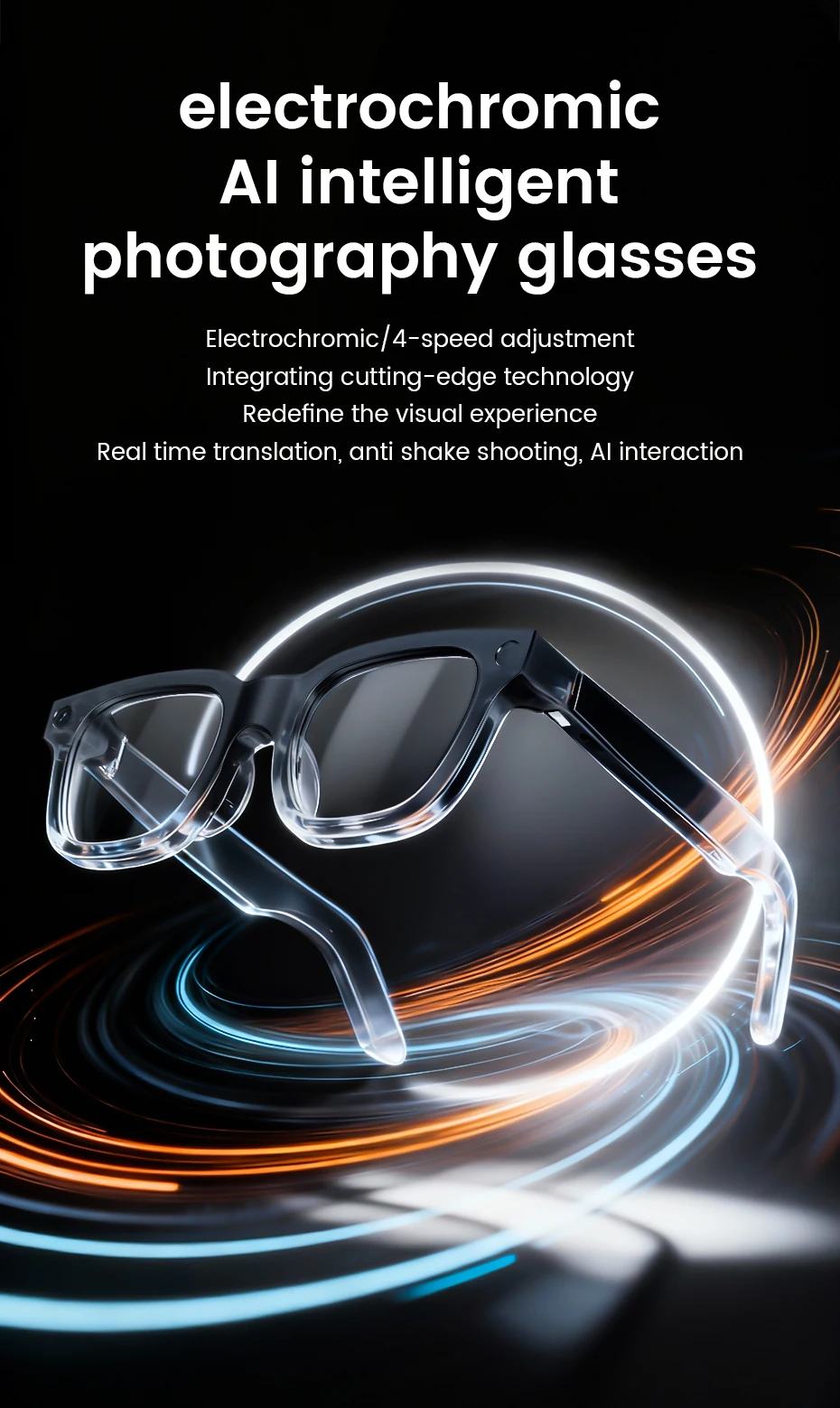 Welcome OEM Order, Factory Whole Selling E03c Electrochromic Smart Glasses Ai Translation 8mp Camera Video Recording Touch Photochromic Lenses Outdoor Sunglasses 2026 - Buy Electrochromic Smart Glasses smart Glasses With Camera al Smart Glasses 2026