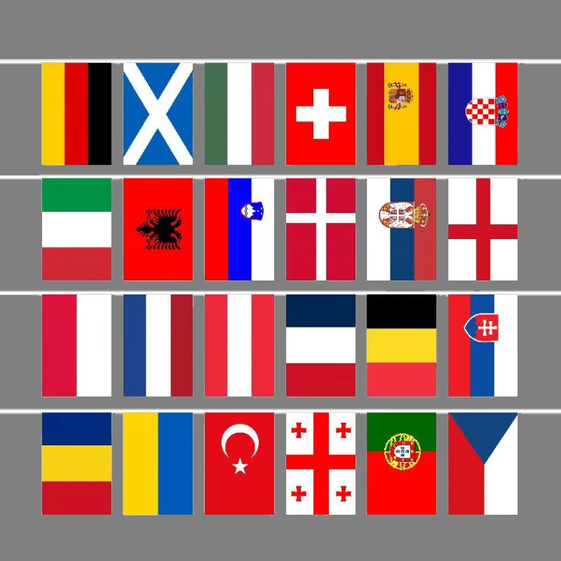 Euro Football 2024 Flag Pack - 24 3'x2' (90cm X 60cm) Flags - 1 For Each Team In The Summer 2024 European Football Championships - Foto 9