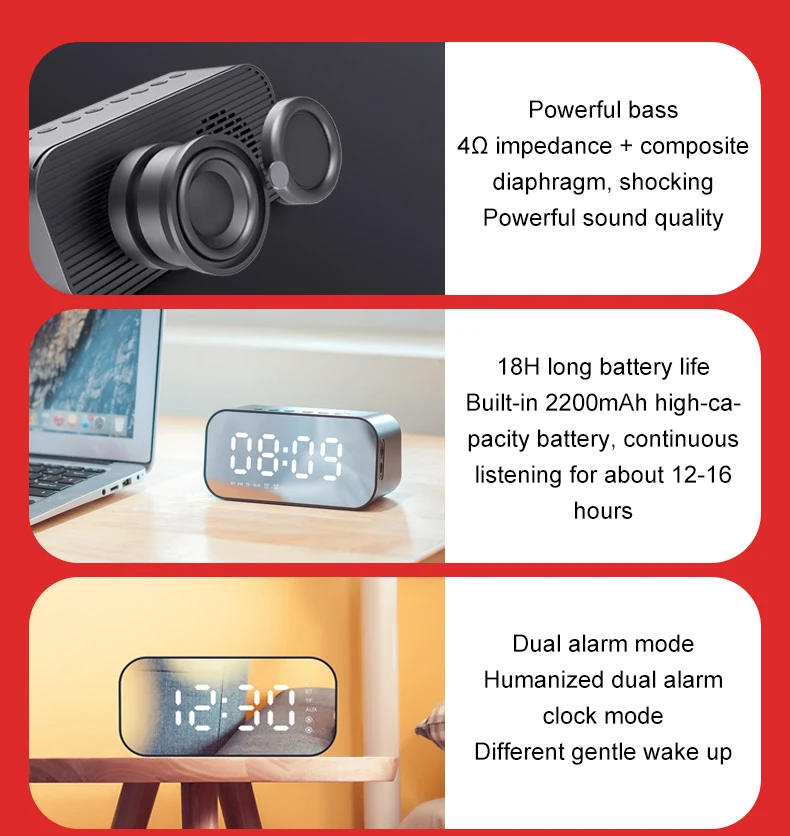 2020 Amazon Top Seller Cheap Home Subwoofer Wireless Bluetooth Speakers Waterproof Outdoor Sports Portable Blue tooth Speaker - ANKUX.COM