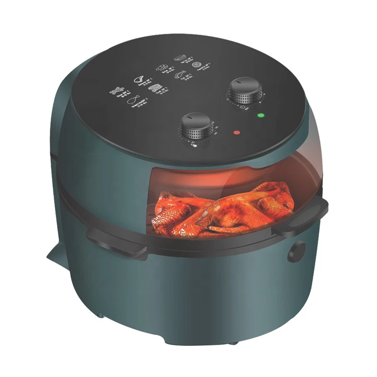 Wholesale OEM 3L 3.5L 8L Food Grade Air Fryer Accessories Round Intelligent  Oil Free Cooking Black Airfryer - China Air Fryer and Fryer price