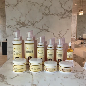 New Arrival Vitamin C Skin Care Set Lightening Face Serum and Whitening Lotion Targeted Dark Spot Treatment