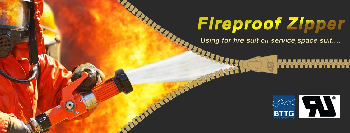 UL Fire Retardant Plastic Zippers for Firefighter Suits