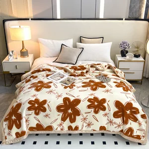 Plush Collection Soft & Cozy  Throw Blanket Custom Size Flannel Fleece Woven Machine Washing Portable-Throw Blanket