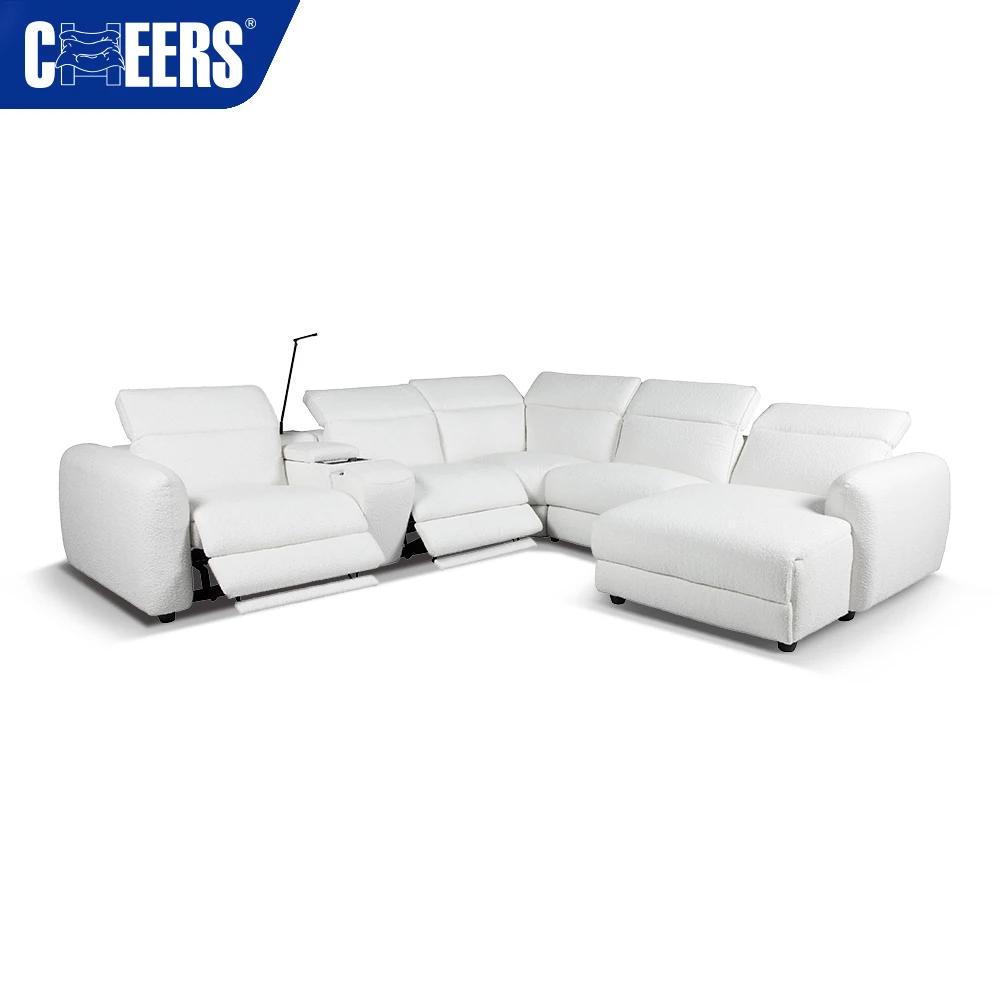 MANWAH CHEERS Power Modular Sectional Fabric Sofa Zero Gravity Recliner Sectional Sofa for Villa and Living Room Furniture