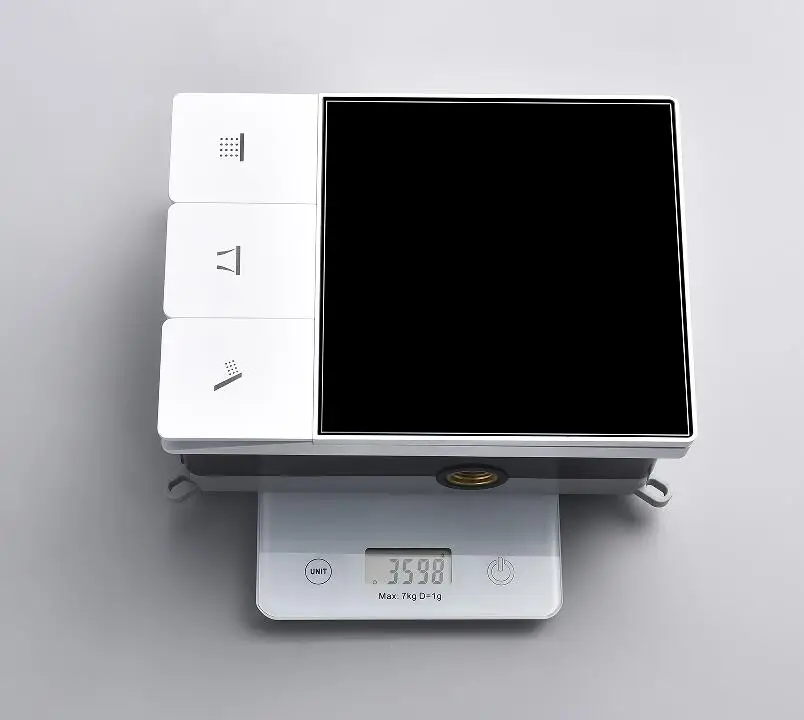 Smart Temperature Display 3 Function Thermostatic White Shower System Set Large Bathroom Waterfall Rain Shower Head