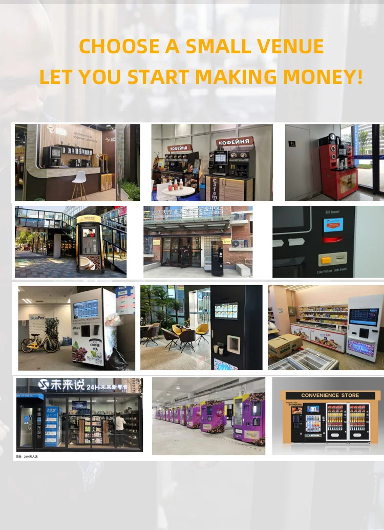 Credit Card Cash Operated Fully Automatic Espresso Freshly Brewed