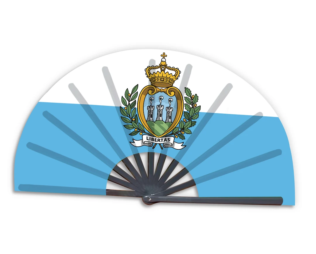 New Product Customized National Country Flag Russia Folding Bamboo Hand Held Fan_voghion.com